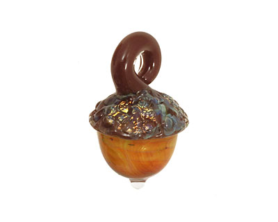 Grace Lampwork Copper River Acorn 17x28mm