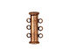 Antique Copper (plated) 3 Loop Magnetic Slide Clasp 10x20mm