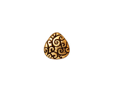 TierraCast Antique Gold (plated) Briolette Scroll 10x11mm