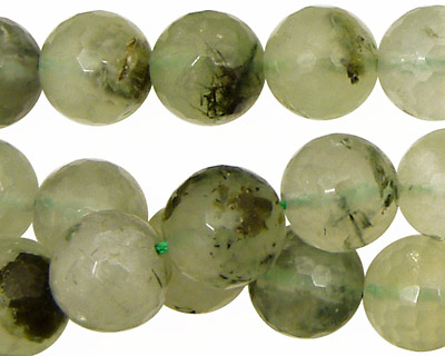 Green Tourmilated Quartz Faceted Round 12mm