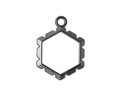 Artistic Wire Hematite Hexagon Wrapper 18x24mm