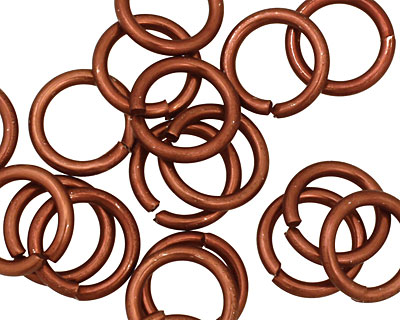 Bronze Anodized Aluminum Jump Ring 14mm, 14 gauge (9.6mm inside diameter)