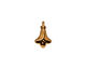 TierraCast Antique Gold (plated) Bell Flower Charm 9x14mm