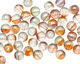 Czech Glass Luster Pink/Crystal Round 6mm