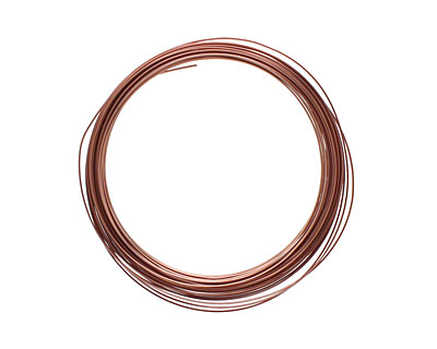 Soft Flex Non-Tarnish Antique Copper Half Round Craft Wire 18 gauge, 7 yards