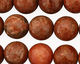 Fossil Coral (red) Faceted Round 14mm