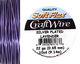 Soft Flex Silver Plated Lavender Craft Wire 22 gauge, 10 yards