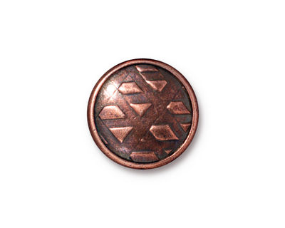 TierraCast Antique Copper (plated) Rock & Roll Snap Cap 18mm