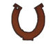 The Lipstick Ranch Rusted Iron Large Horseshoe Pendant 49x56mm