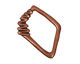 Antique Copper (plated) Irregular Diamond w/ Zigzag 40x30mm