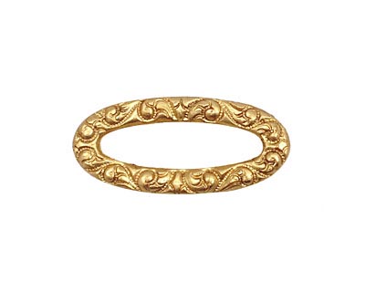 Brass Scrolling Oval Connector 27x12mm