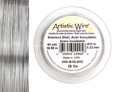 Artistic Wire Stainless Steel 28 gauge, 40 yards