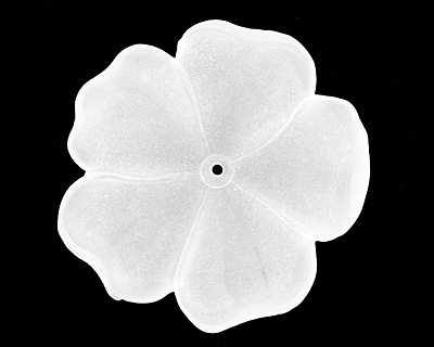 Matte Crystal Lucite 5 Petal Flower 10x36mm