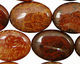 Fossil Coral (red) Flat Oval 25x18mm