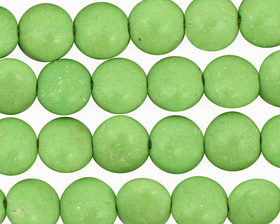 Apple Green Magnesite Puff Coin 10mm