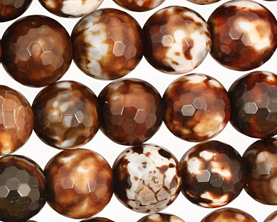 Leopard Fire Agate Faceted Round 10mm