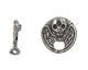 Green Girl Pewter Skeleton Key Toggle Clasp 20mm, 19mm bar