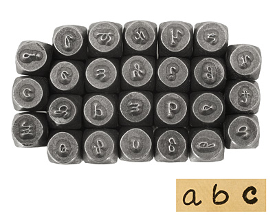Pinafore Lowercase Letters Metal Stamp Set 2.5mm