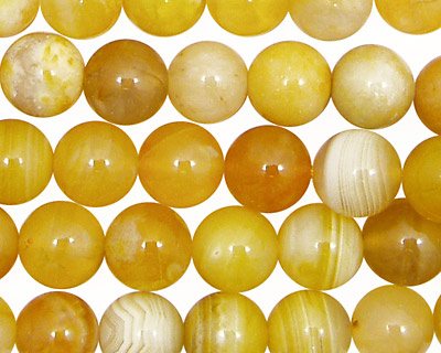 Yellow Botswana Agate Round 10mm