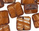 Czech Glass Carmel Candy Square 10mm
