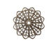 Stampt Antique Pewter (plated) Ginkgo Filigree 27mm
