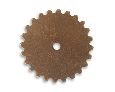 Vintaj Natural Brass Gear 25mm
