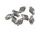 Pewter Twisted Ridged Diamond 10x6mm