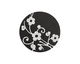 Lillypilly Black Floral Vine Anodized Aluminum Disc 25mm, 22 gauge