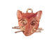 Patricia Healey Copper Cat Face Charm 26x24mm