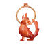 Patricia Healey Copper Howling Wolf Pendant 50x73mm