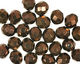 Czech Fire Polished Glass Dark Bronze Round 8mm