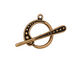 Antique Brass (plated) Graduated Dots Toggle Clasp 20x17mm, 30mm bar
