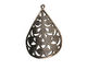 Stampt Antique Pewter (plated) Fiddlehead Fern Drop 19x28mm
