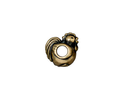 TierraCast Antique Brass (plated) Rooster Euro 8x12mm