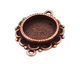 Nunn Design Antique Copper (plated) Mini Ornate Circle Bezel Link 25x19mm