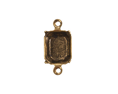 Nunn Design Antique Gold (plated) Octagon Prong Setting 17x9mm