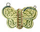 Jangles Ceramic Green Butterfly Pendant 56x35mm