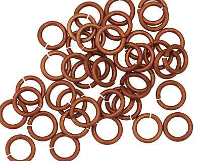 Bronze Anodized Aluminum Jump Ring 7mm, 18 gauge (5mm inside diameter)