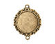 Nunn Design Antique Gold (plated) Large Ornate Circle Bezel Link 37x30mm