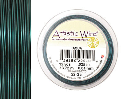 Artistic Wire Aqua 22 gauge, 15 yards