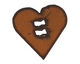 The Lipstick Ranch Rusted Iron Heart Button 42mm