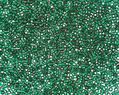 TOHO Transparent Green Emerald Round 15/0 Seed Bead