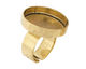 Brass Adjustable Ring Circle Bezel 23mm