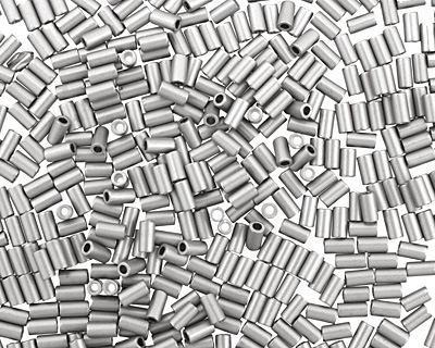 TOHO Metallic Silver Frosted Antique Silver Bugle #1 Seed Bead