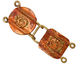 Patricia Healey Copper Spiral Rope Hook & Eye Clasp 55x19mm