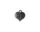 Vintaj Arte Metal Heart Leaf Charm 12x13mm