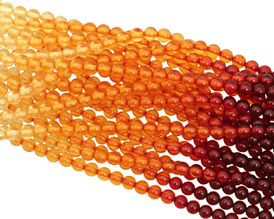 Resin Amber Round 4mm
