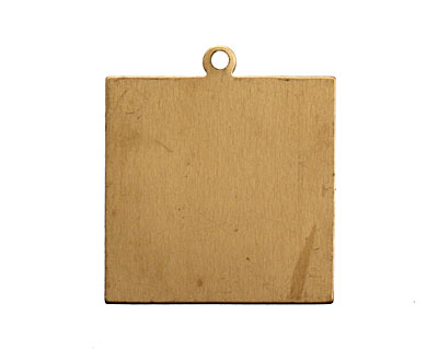 Brass Square Tag Blank 33x38mm