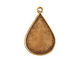 Nunn Design Antique Gold (plated) Ornate Flat Drop Tag 18x28mm