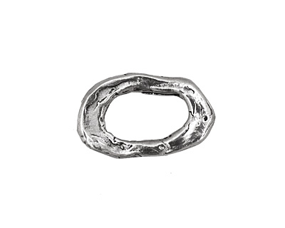 Rustic Charms Sterling Silver Small Oval Link 22x13mm